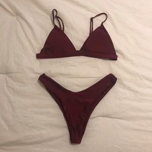 Wine Red Bikini